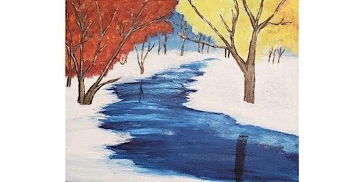 Paint and sip this fun “Icy River” painting at Cool River Pizza | Cool River Pizza & Taphouse, 6200 Stanford Ranch Road, Rocklin, CA, USA