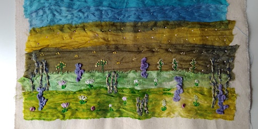 Hand Embroidered Landscapes workshop Scarborough | The Stitching Lady