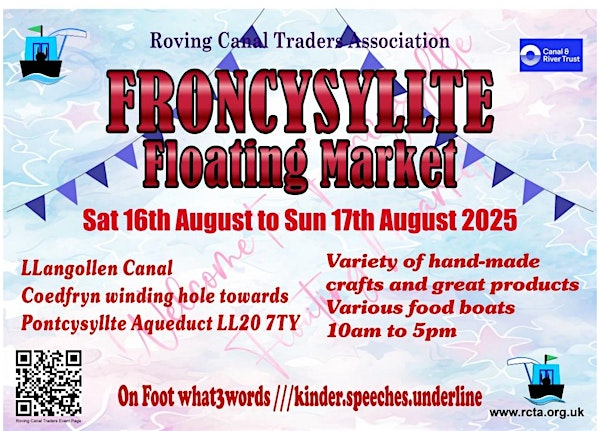 Floating Market Coedfryn winding hole towpath towards Pontcysyllte Aquaduct | Pontcysyllte Aqueduct
