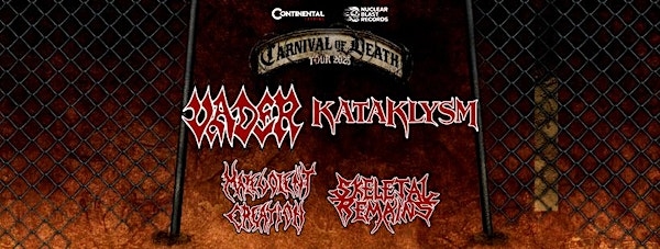 Vader, Kataklysm, Malevolent Creation, Skeletal Remains | Overflow Brewery
