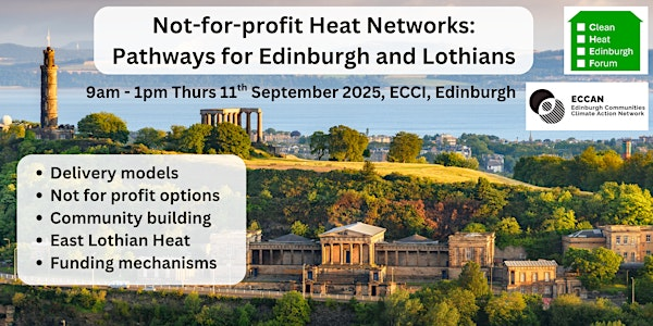 Not-for-profit Heat Networks: Pathways for Edinburgh and Lothians | ECCI and ONLINE