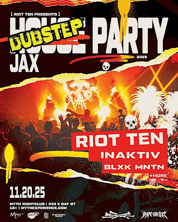 Electronic Thursdays Presents: Riot Ten’s Dubstep Party Tour | 11.20.25 | Myth Nightclub | Element Bistro & Craft Bar