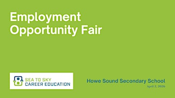 High School Employment Opportunity Fair | Howe Sound Secondary School