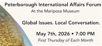 Peterborough International Affairs Forum | 26 Main St