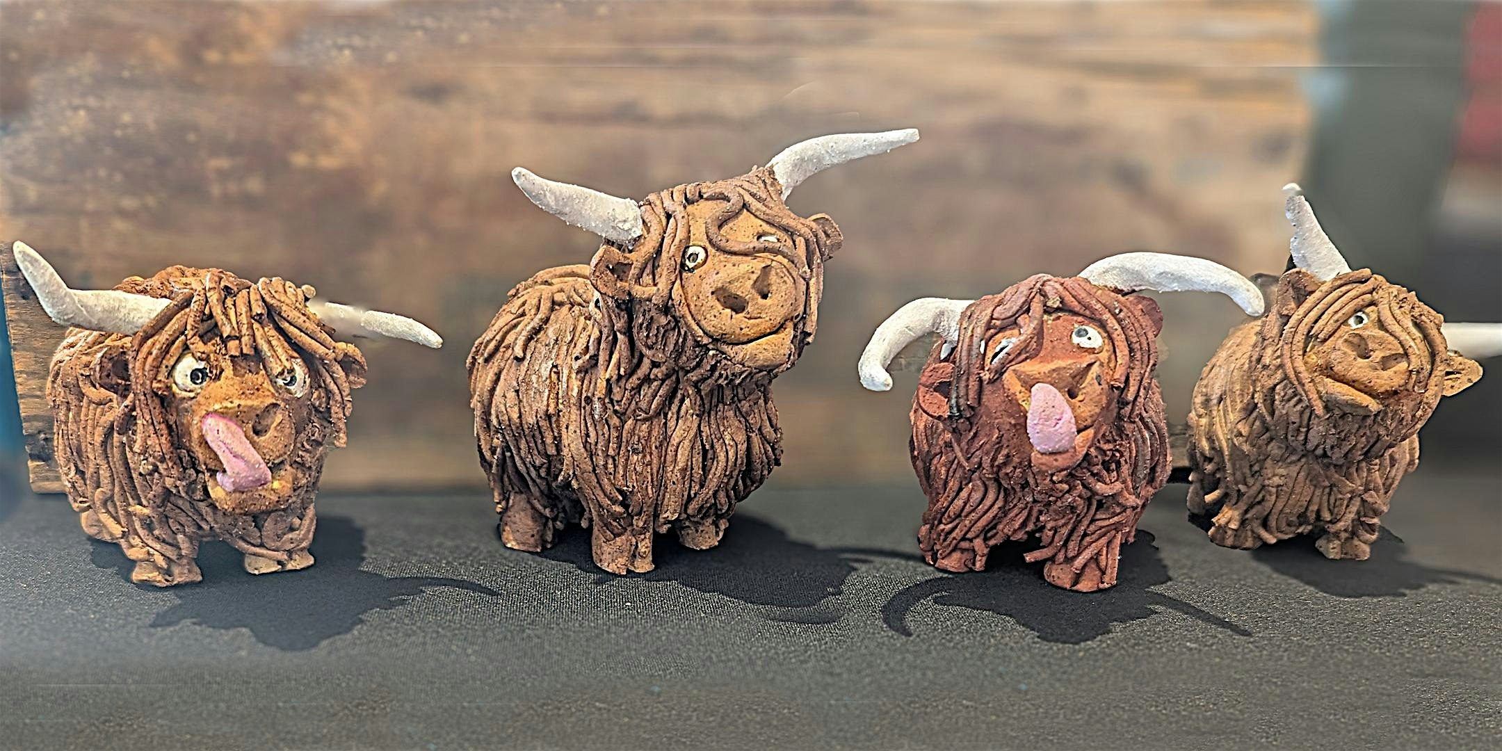 Workshop | Highland Cow • Hand-built Clay | Art-A-Fair | Laguna Art A Fair