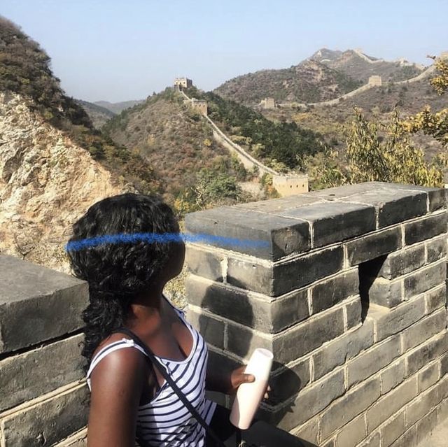 hiking at the Great Wall of China 
