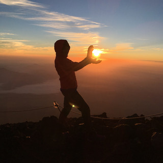 富士山にハイキングする
