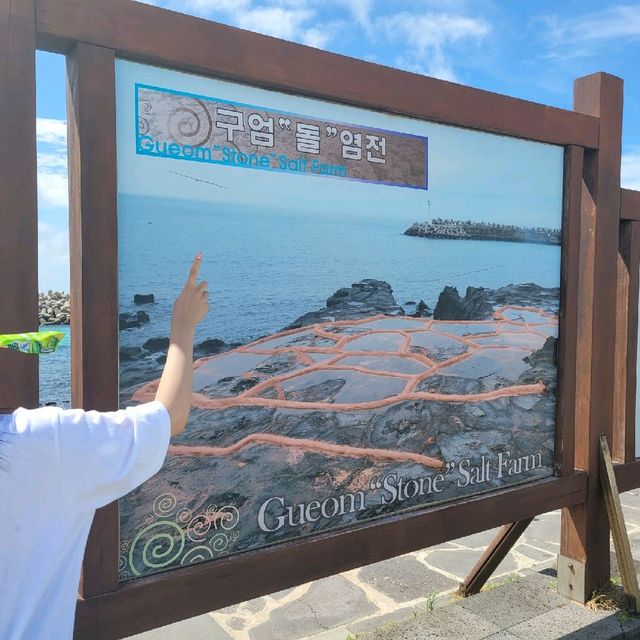 제주 애월 구엄포구 아담한 돌염전 💙