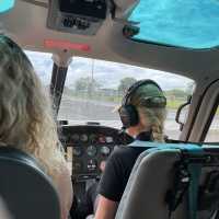 Helicopters over volcanos