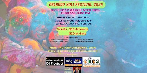 Orlando Holi Festival 2024 | 2911 E Robinson St