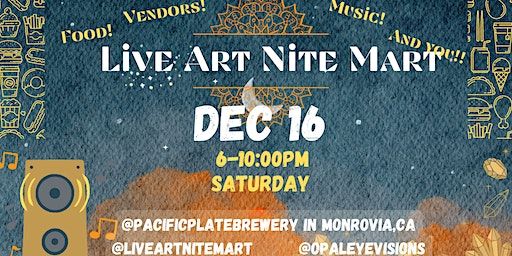 Live Art Nite Mart + FREE RAFFLE @ Pacific Plate Brewing Company 12/16 | Pacific Plate Brewing Company