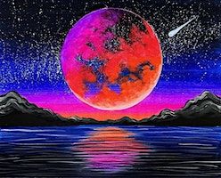 Majestic Moonlight Paint and Sip in Northside Cincinnati | Northside Print Shop