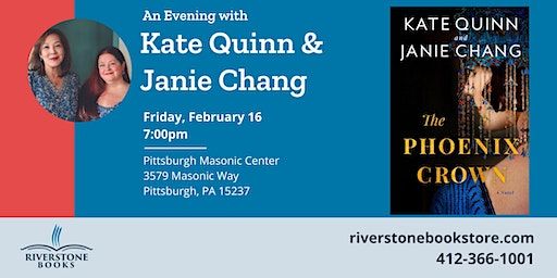 An Evening with Best Selling Authors Kate Quinn & Janie Chang | Greater Pittsburgh Masonic Center, Masonic Way, Pittsburgh, PA, USA