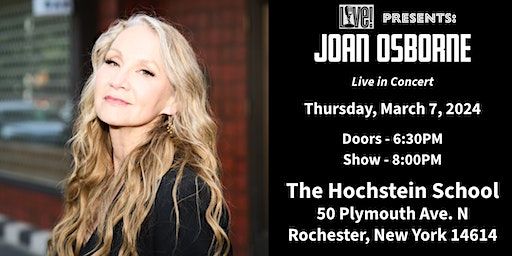 Live! Presents: Joan Osborne at The Hochstein School Performance Hall | The Hochstein School
