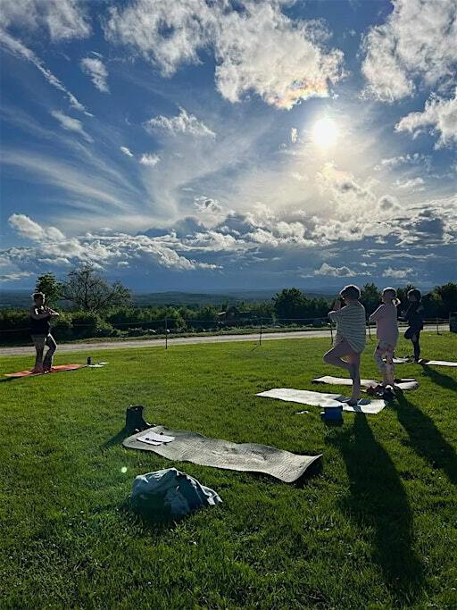 Sunset Mountain View Yoga (5:00 pm Sundays) | Vista of Maine Vineyard & Cidery Wedding Barn