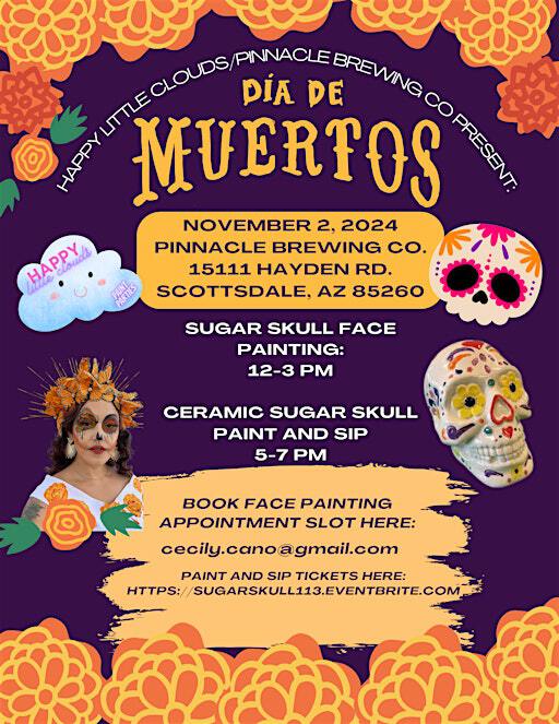 Sugar Skull Painting at Pinnacle Brewing Co- Dia de los Muertos Event! | Pinnacle Brewing Company
