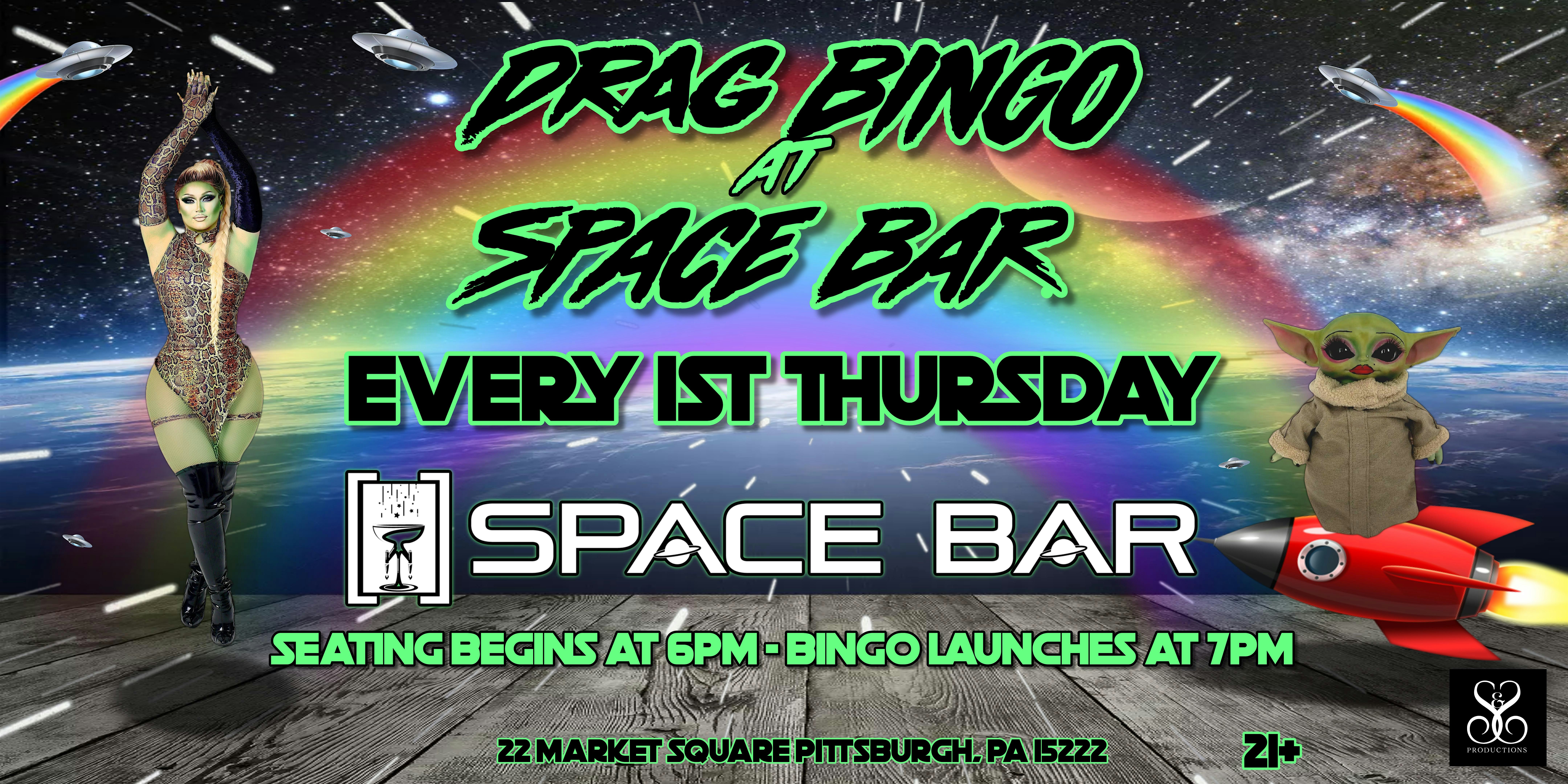 PRIDE DRAG BINGO AT SPACE BAR - JUNE | Space Bar, Market Square, Pittsburgh, PA, USA