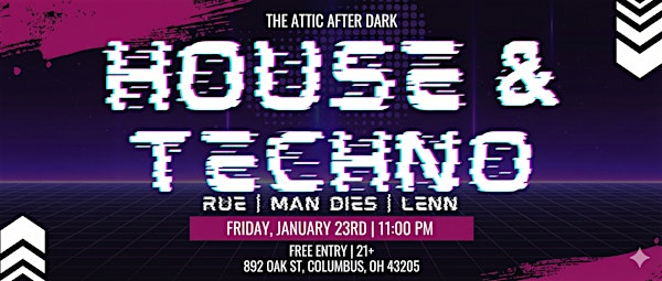 The Attic After Dark LIVE EDM featuring RUE / MAN DIES / LENN | The Attic Comedy Club