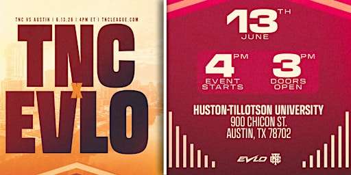 TNC x Evlo | Austin Texas | 1v1 City Event (Tickets) | 900 Chicon St