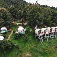 ไปนอนแช่อ่างชมวิวทุ่งนาและภูเขา ⛺