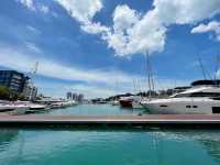 Renting a beach cruise yacht at Sentosa Cove