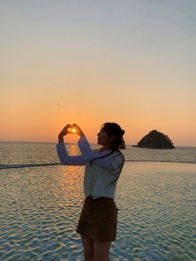 서해안 노을 맛집 꽃지해수욕장💙
