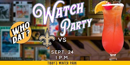 Saints vs Bucs Watch Party at Tibby's New Orleans Kitchen in Winter Park | Tibby's New Orleans Kitchen