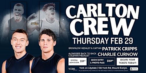 Carlton Crew ft Patrick Cripps & Charlie Curnow at York On Lilydale! | York On Lilydale