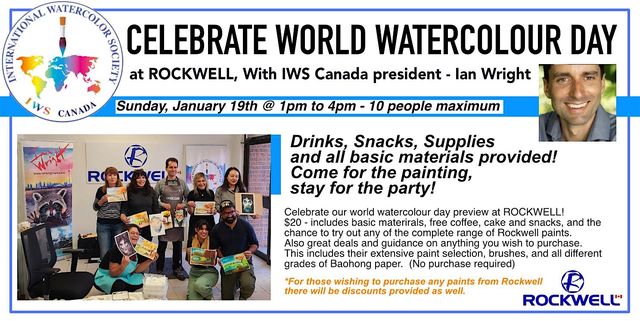 CELEBRATE WORLD WATERCOLOUR DAY, with Ian Wright, at Rockwell | 10 Planchet Rd unit 35