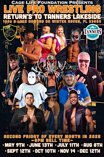 LIVE PRO WRESTLING - TANNERS MAY 9th 2025 | Tanners Lakeside Restaurant & Bar