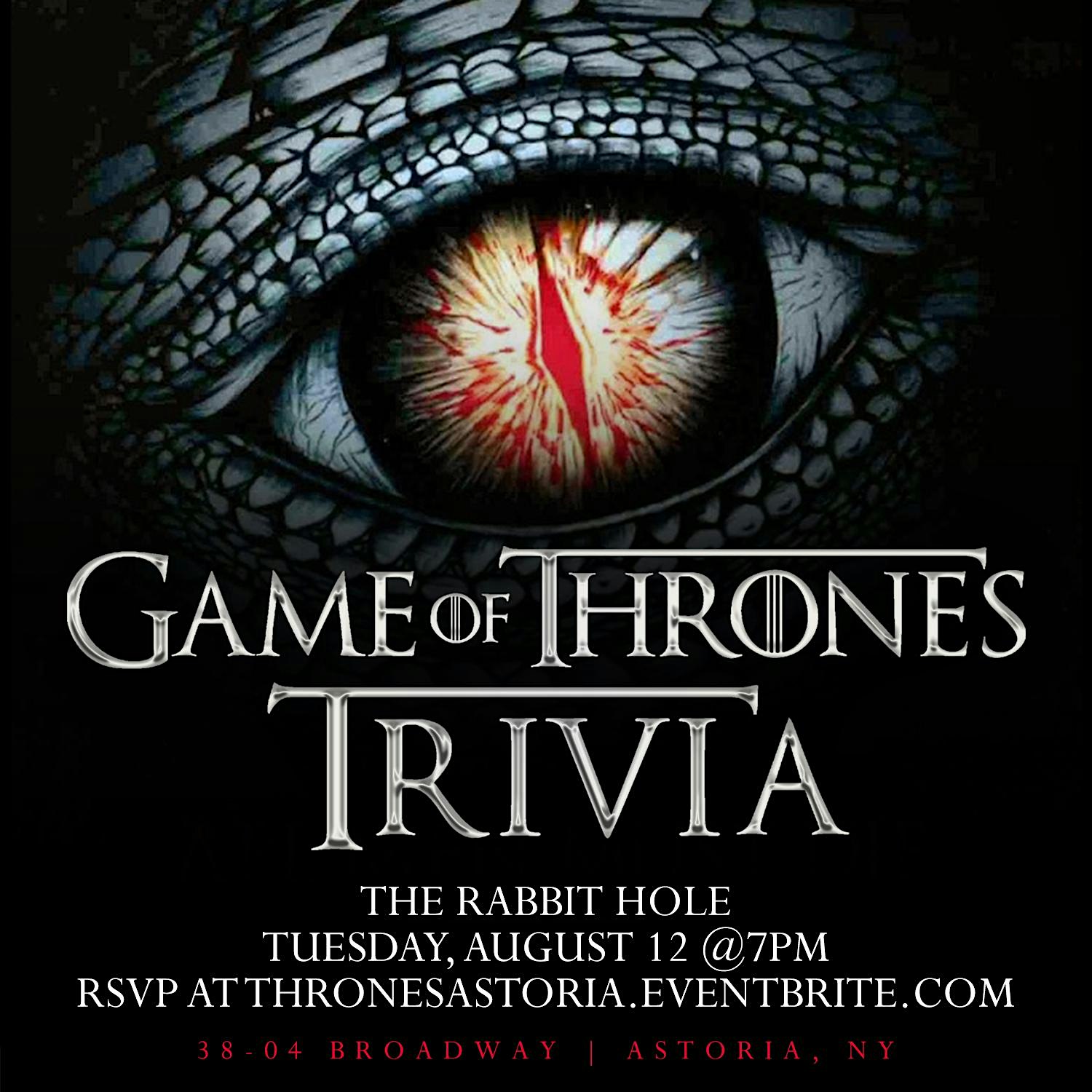 Game of Thrones Trivia | The Rabbit Hole Astoria