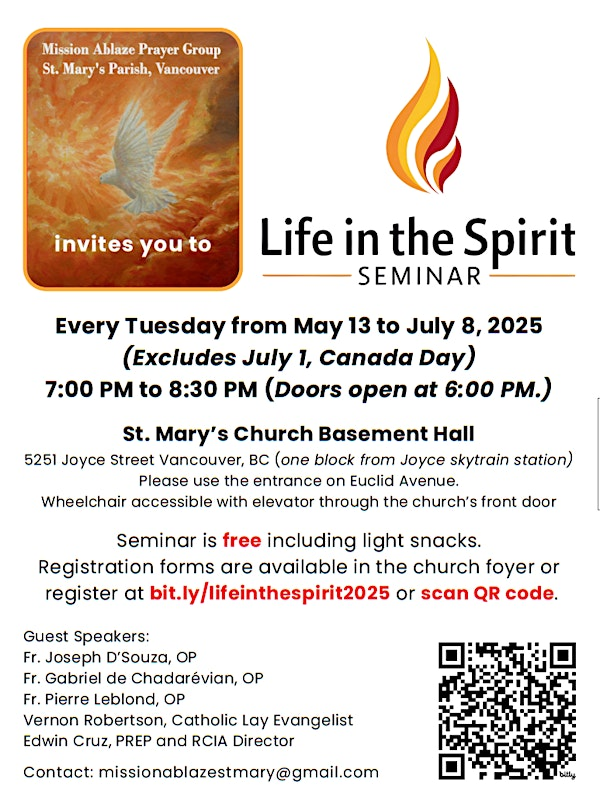 Life in the Spirit Seminar 2025 | St. Mary's Parish