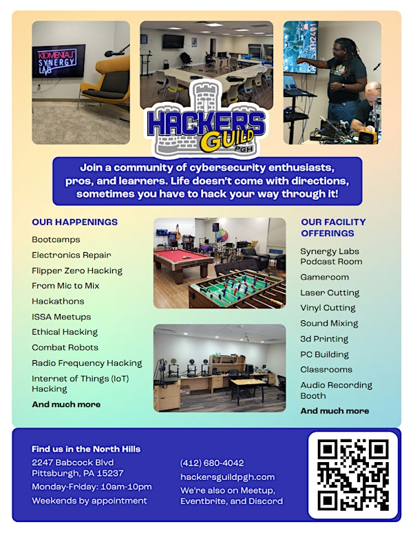 Hackers Guild Member's Show & Tell - Open To Public! | Hackers Guild PGH