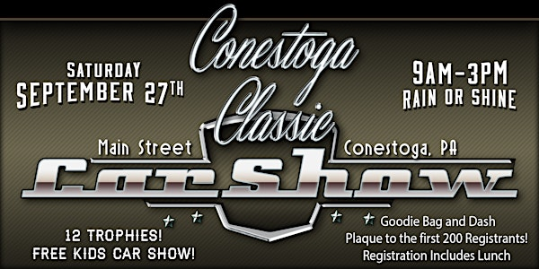 11th Annual Conestoga Car Show | Conestoga Volunteer Fire Company - Station 53