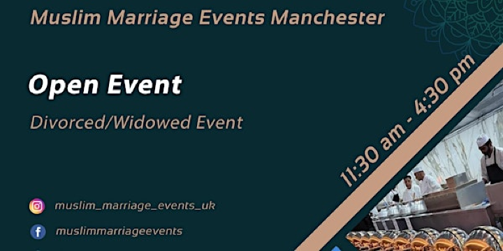 Muslim Marriage Events Manchester - Divorcee/Widow Event | Royal Nawaab Pyramid