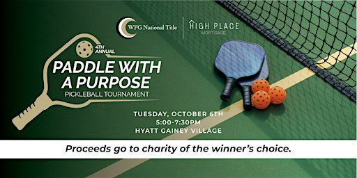 Paddle with a Purpose | Pickleball / Tennis Courts @ Gainey Village Hyatt