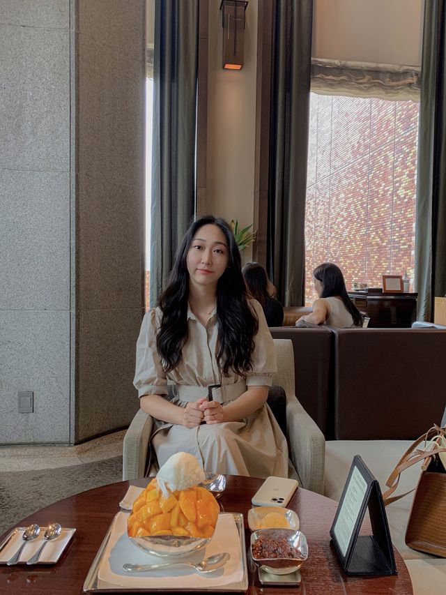신라호텔에서 즐기는 애플망고빙수
