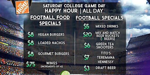 Saturday College Game Day | 29th and Green Bistro