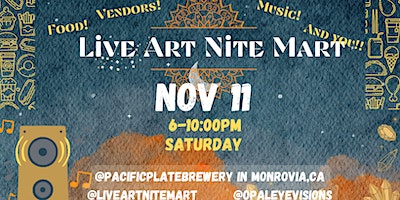 Live Art Nite Mart + FREE RAFFLE @ Pacific Plate Brewing Company 11/11 | Pacific Plate Brewing Company
