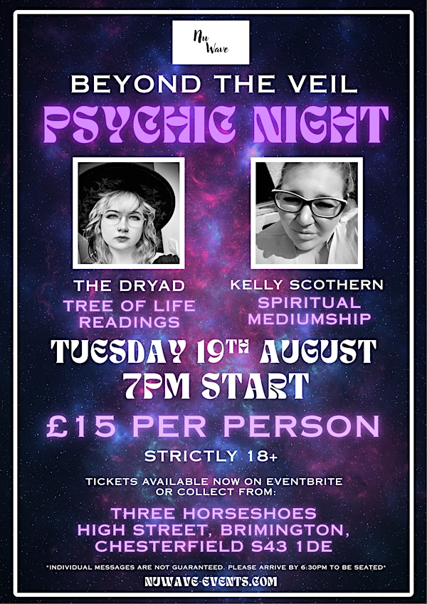 Beyond The Veil - Psychic Night | Three Horseshoes