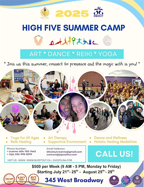 High  Five Summer Camp | 345 W Broadway