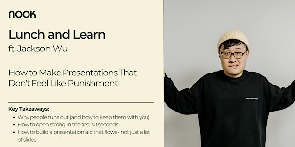 Lunch & Learn: How to Make Presentations That Don't Feel Like Punishment | Nook - Coworking Space in Richmond