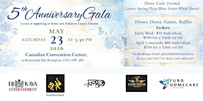 Fund Homecare Canada – 5th Anniversary Gala | Canadian Convention Centre