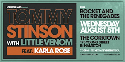 TOMMY STINSON w Little Venom feat. Karla Rose + Rocket And The Renegades | Corktown Irish Pub, The