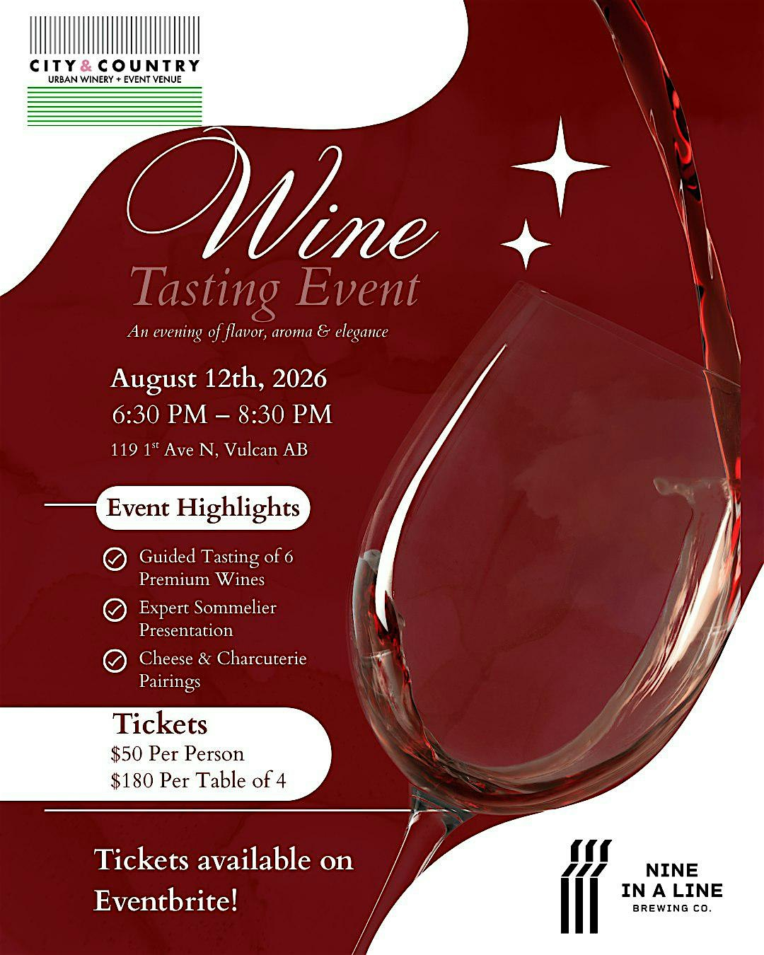 Wine Tasting Event w/ City and Country Winery | 119 1 Ave N