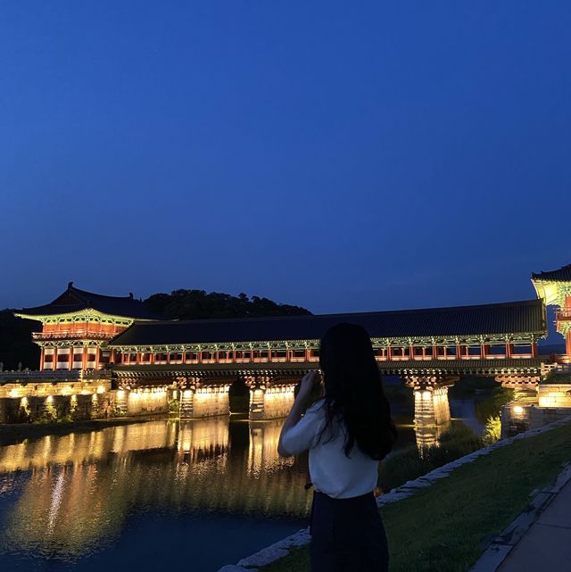 노을맛집 경주 월정교