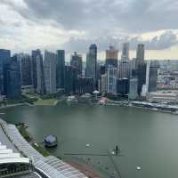 Vantage point of Singapore skyline 