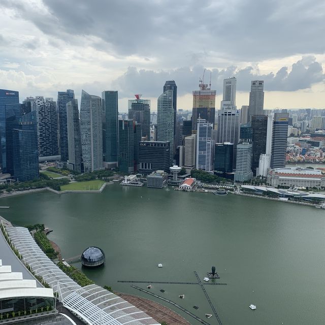 Vantage point of Singapore skyline 