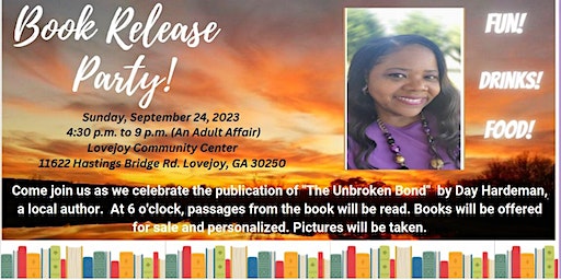 Book Release Party on September 24, 2023 (Lovejoy) | Johnson Lovejoy Community Center