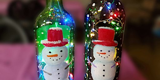 Wine Bottle Painting with Hot Cocoa! | Poppin' Bottles n' Brushes